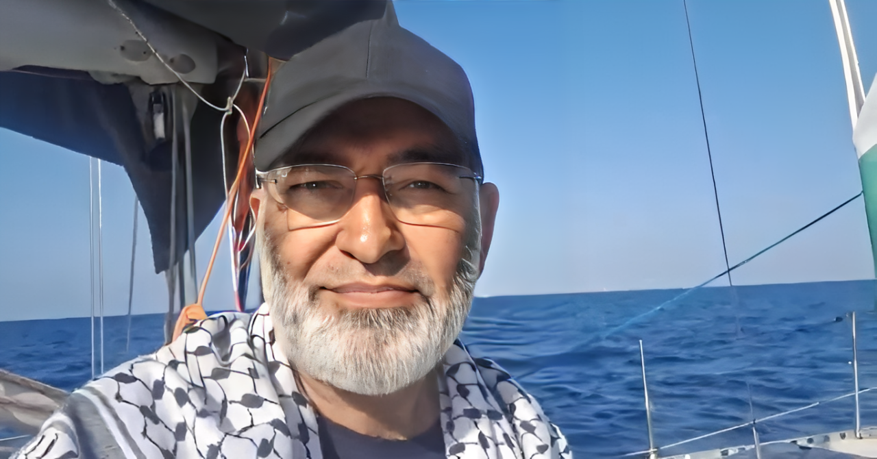 A screengrab from Pakistani Senator Mushtaq Ahmad Khan’s X account shows his message before being detained by Israeli forces during the Gaza-bound Global Sumud Flotilla. (X/Senator Mushtaq)